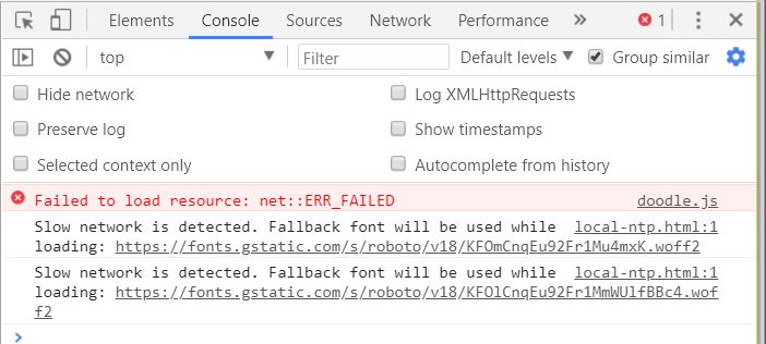 Chrome Dev Tools Console Cog