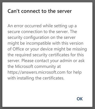 Android Can't connect to server message
