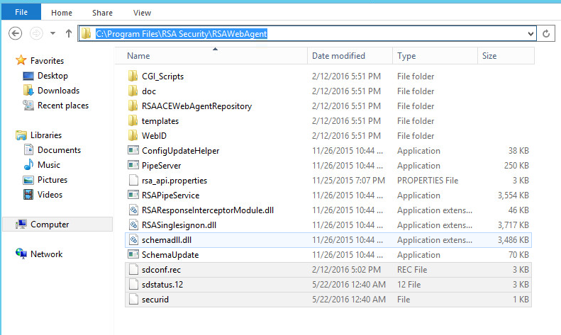 From Program Files Location