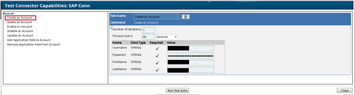 AFX SAP Connector Test Capability