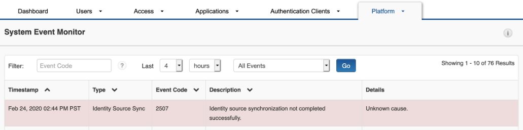 System Event Monitor