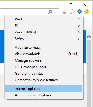 Internet Options