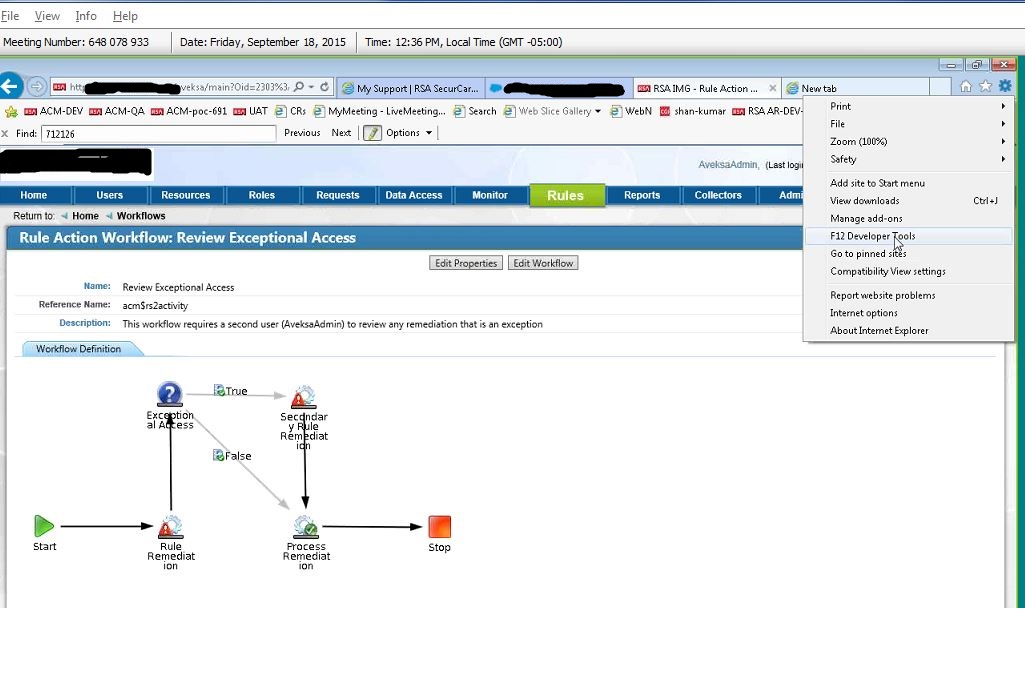 Select Developer Tools from IE options