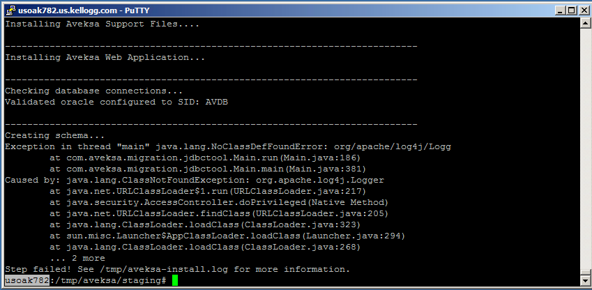 Java-exception-Creating Schema error - IMG 6.9.0 Installation | RSA ...