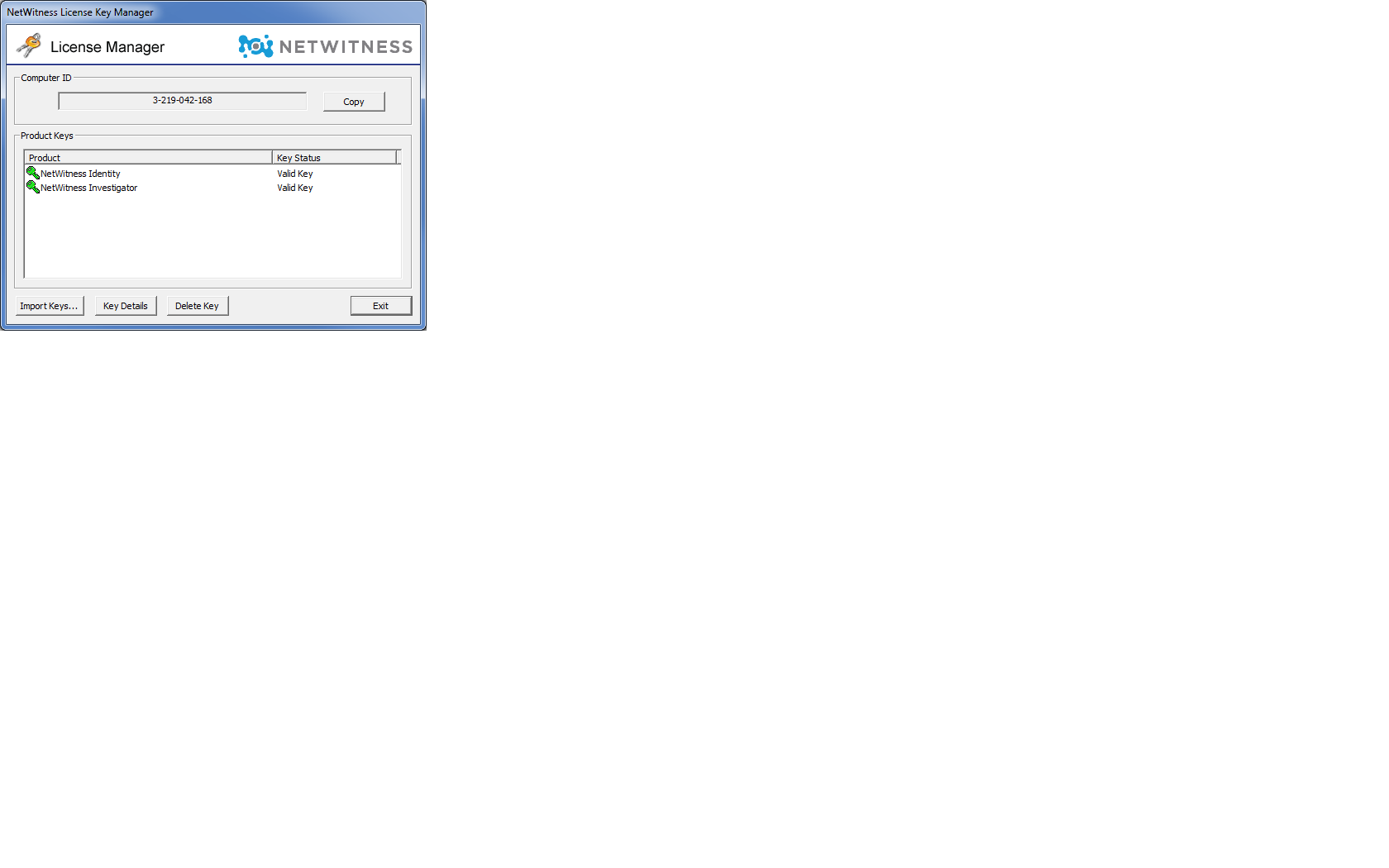 Live Manager License Screen