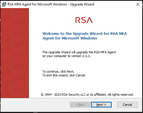 Unable to Install/Upgrade RSA MFA agent for Microsoft Windows | RSA ...