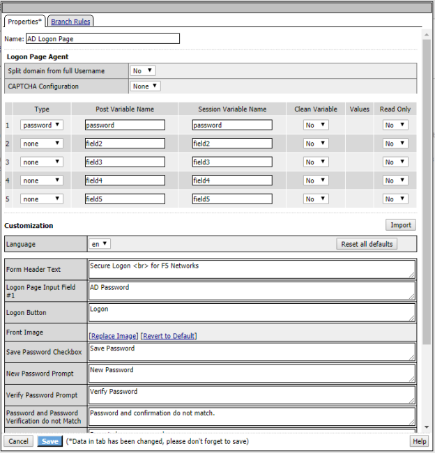 F5 BIG-IP APM 14.1 - Consecutive Logon Page Configuration - RSA Ready ...
