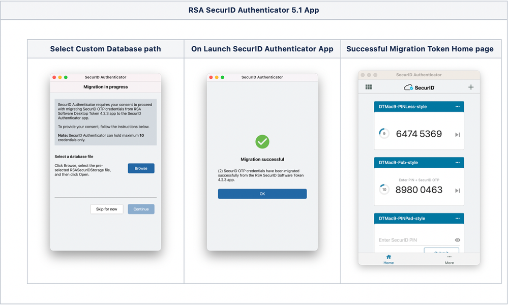 Advisory for Migrating credentials from RSA SecurID Software Token 4.2.