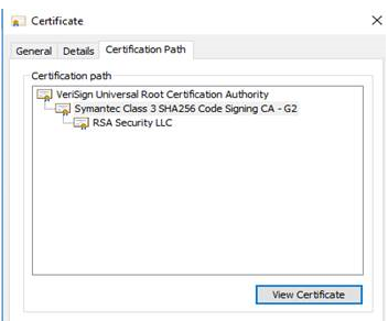The chain of certificates.