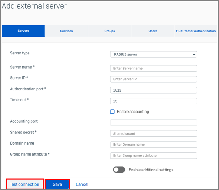 Sophos Firewall - RADIUS Configuration - Cloud Authentication Service ...
