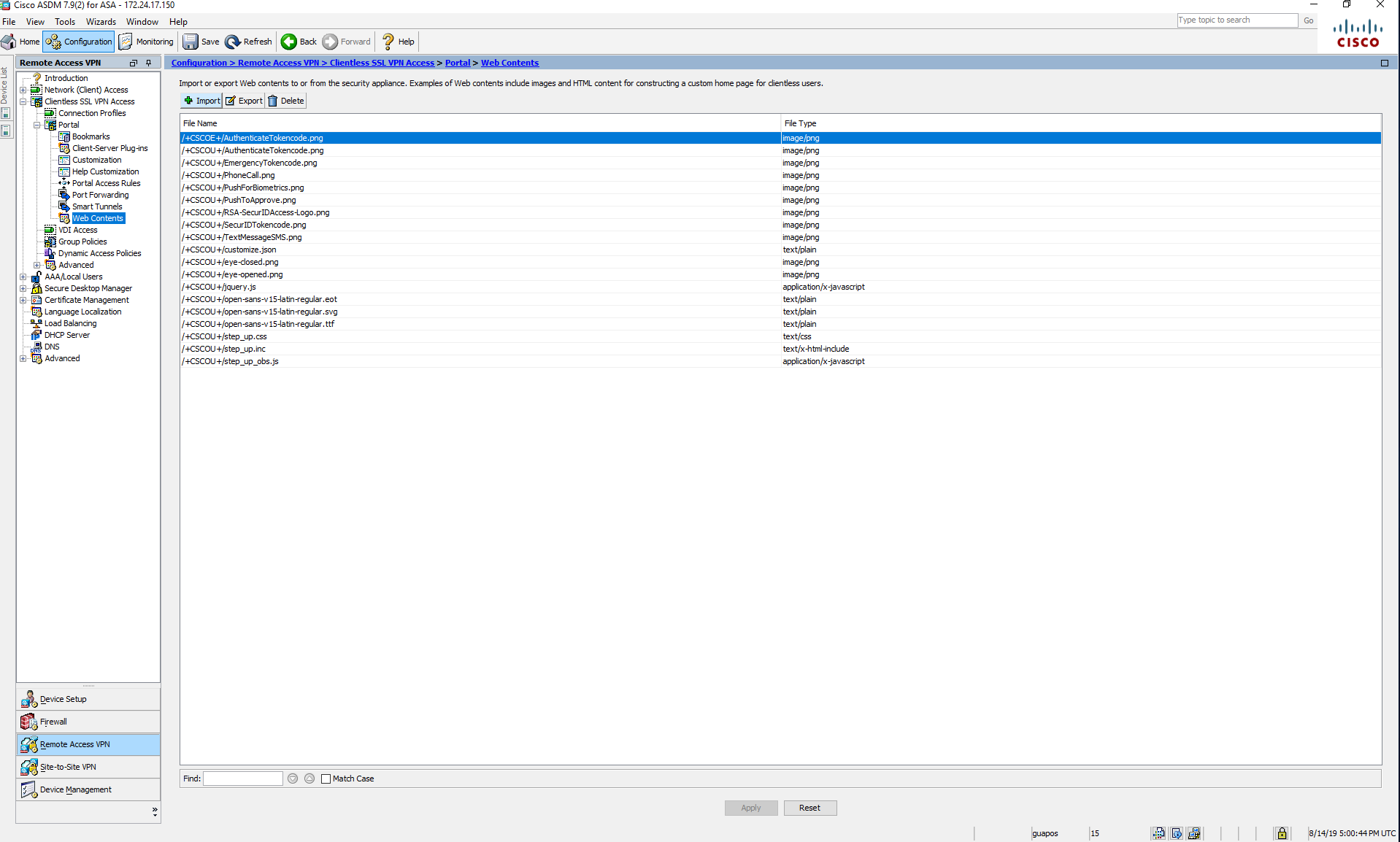 Customize the SecurID Web Interface for a Cisco Adaptive Security ...