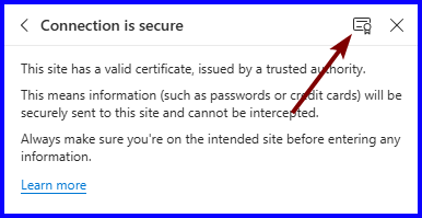 Connection is secure