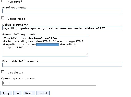 JVM-Arguments