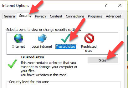Trusted Sites