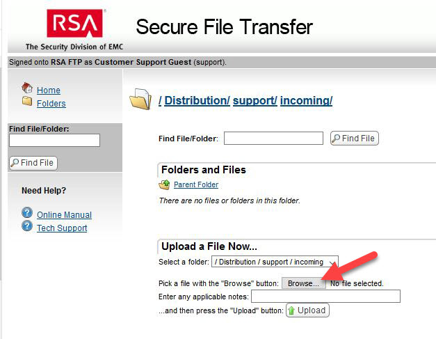 Upload a File Now